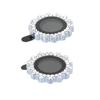 1Set For iPhone 15/15 Plus Camera Lens Protector Gear Shape Rhinestone Decor Tempered Glass Lens Film