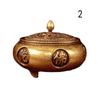 1PC Retro Copper Incense Burner Incense Holder With Cover Twelve Chinese Zodiac Sign Censer Carving Desktop Ornament