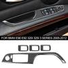 4PCS Car Window Switch Lift Panel Button Frame Cover Trim Decorative Stickers Interior Accessories For BMW E90 3 Series 2005-12