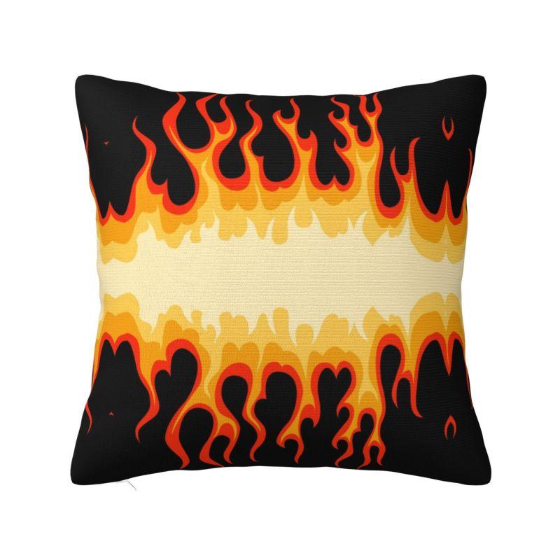 Luxury Red Hot Fire Racing Flames Cushion Covers xcm Velvet Throw Pillow for Car Square Pillowcase Home Decorative