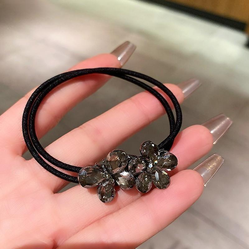 Модные эластичные резинки для волос со стразами для девочек, кольцо для волос, веревка, резинка-скранчи, аксессуары, украшение для хвостика, аксессуары