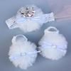 Soft Baby Headband Sock Set Floor Socks Children's Boat Socks New Baby Crown Flower Headband