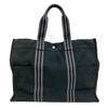 Stripe Canvas Fool Toe Tote GM Tote Bag Black Canvas Unisex Used