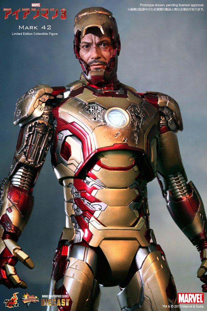 Movie Masterpiece DIECAST Iron Man 3 Scale Figure Iron Man Mark 42 1/6