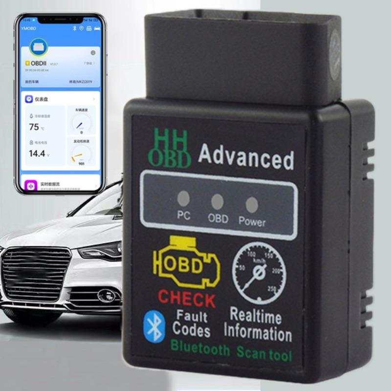 Автомобильный HH OBD Bluetooth сканер считывает и стирает коды неисправностей автомобиля сканер световой сигнализации двигателя считыватель кодов для ПК Android iOS