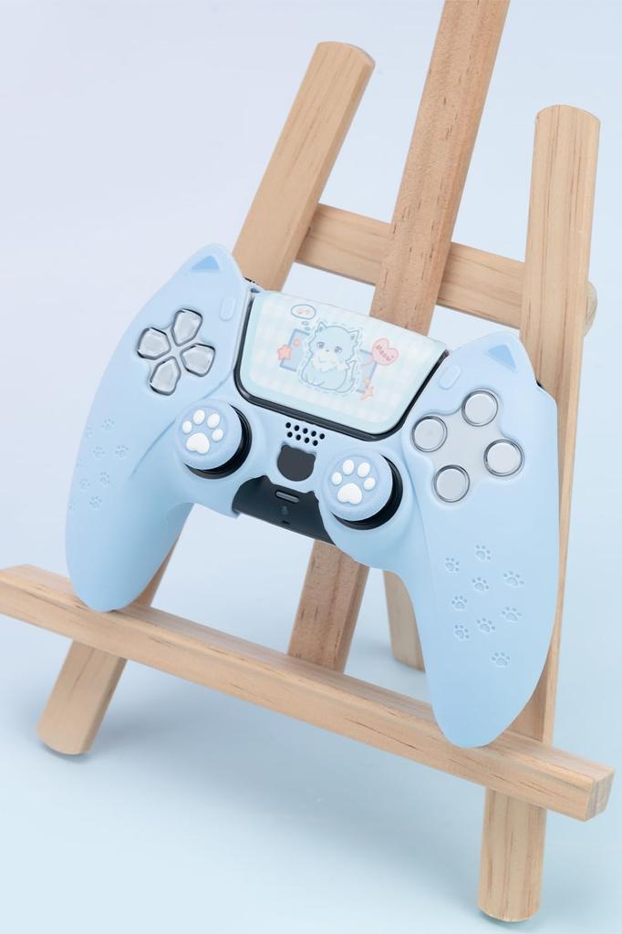 GeekShare PS5 контроллер силиконовый мягкий чехол совместимый с PlayStation 5 PS5 контроллер чехол и наклейка защитный защитный легкий для PS5