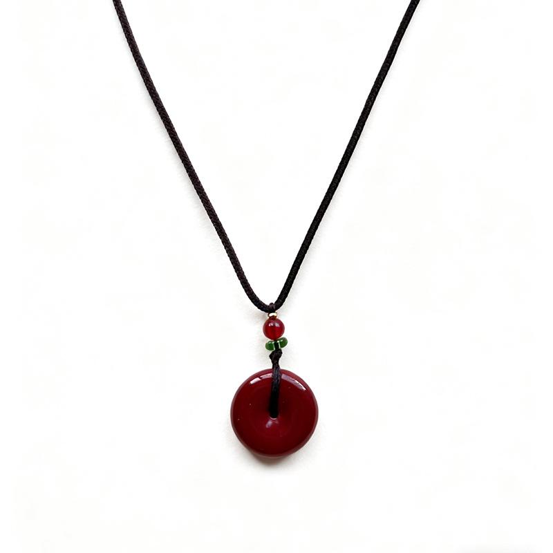 Императорский Фиолетовый Пряжка Мира Киноварный Ожерелье, Унисекс Подвеска Бог-Хранитель