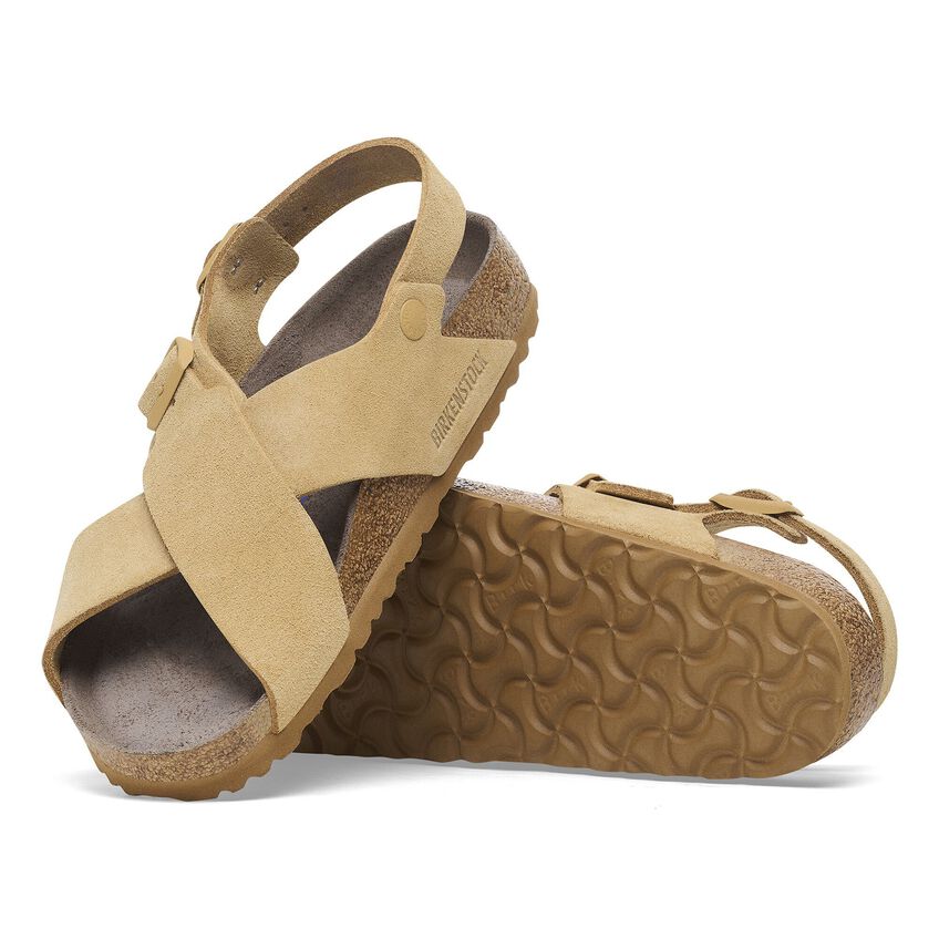 Birkenstock Тулум Мягкая стелька Круглый носок Плоские Дышащие пляжные сандалии для улицы Женские сандалии Латте-Коричневый 1019582