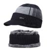 Fur-Lined Warm Winter Stylish Beanie Hat with Wool Brim for Men and Women