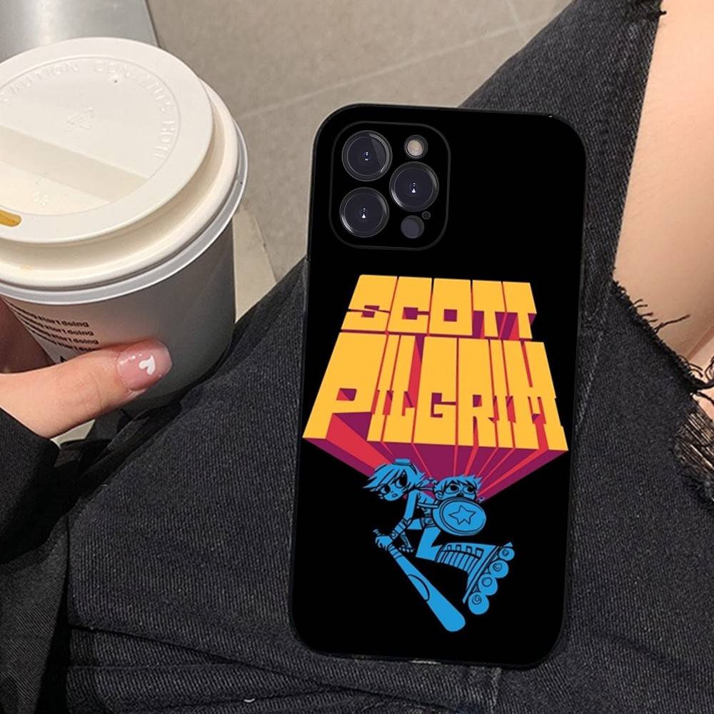 Чехол для телефона S-Scott Pilgrim для iPhone 17 Air 16 15 14 Plus 13 12 Mini 11 Pro Max Черный