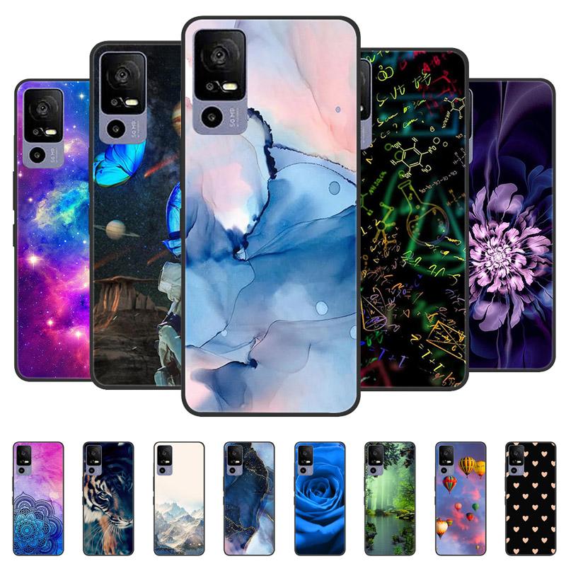 Soft TPU Phone Case For TCL 40R 5G Shockproof Black Protection Bumper For TCL 40 R 5G Beautiful Fashion Phone Back Fundas Coques