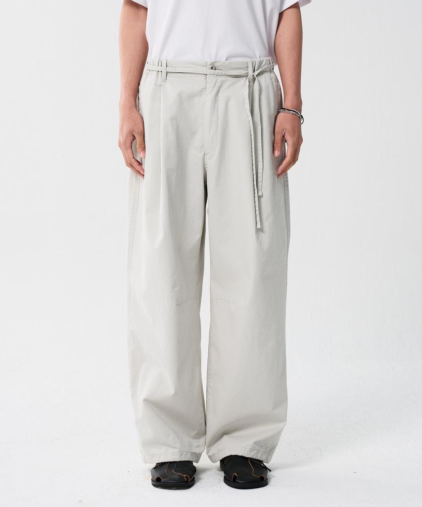 KNOUUN Washed String Pants (Light Grey)
