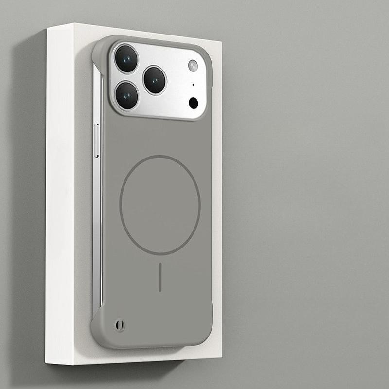 Для безрамочного чехла для телефона Magsafe для iPhone 17 Air 17 Pro Max Ультратонкий безрамочный жесткий магнитный чехол для iPhone 17Pro 17Air