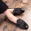 New British Men's Charm Bowite Dress Oxford Shoes Luxury Male Black Moccasins Wedding Prom Sapato Social Masculino