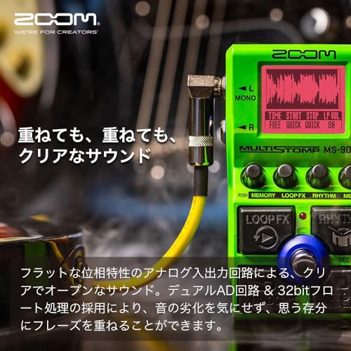 ZOOM MS-90LP Plus Guitar Multi-Effect Pedal Compact Green 3-Year Warranty
