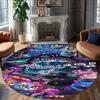 Customizable Cheshire cat1 Round Non-Slip Carpet - Ideal for Garden, Picnic, Office, Perfect for Decoration, Suitable For All Seasons