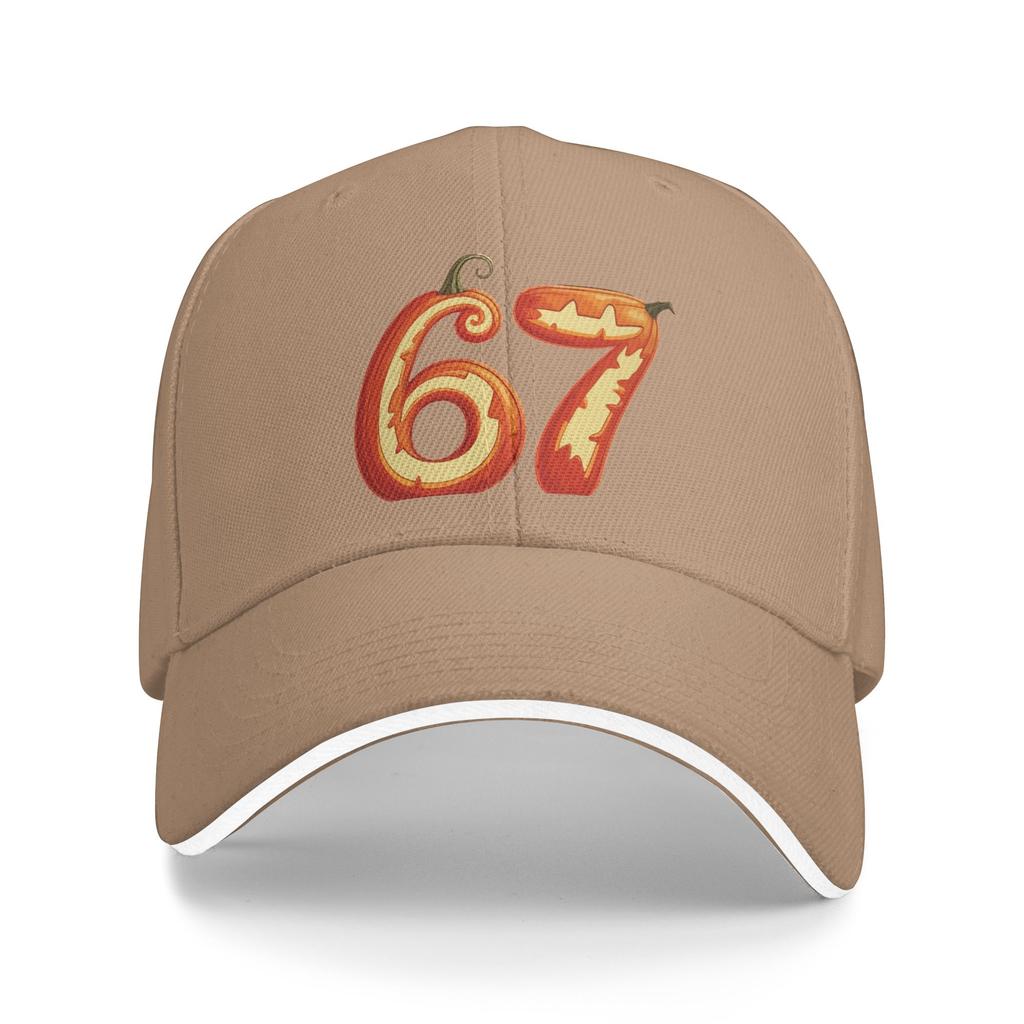 67 PUMPKIN HALLOWEEN HAUNTED BY 67 Casual Baseball Cap Summer Trucker Hat Tennis Skate Hip Hop Hats Men Street Baseball Caps