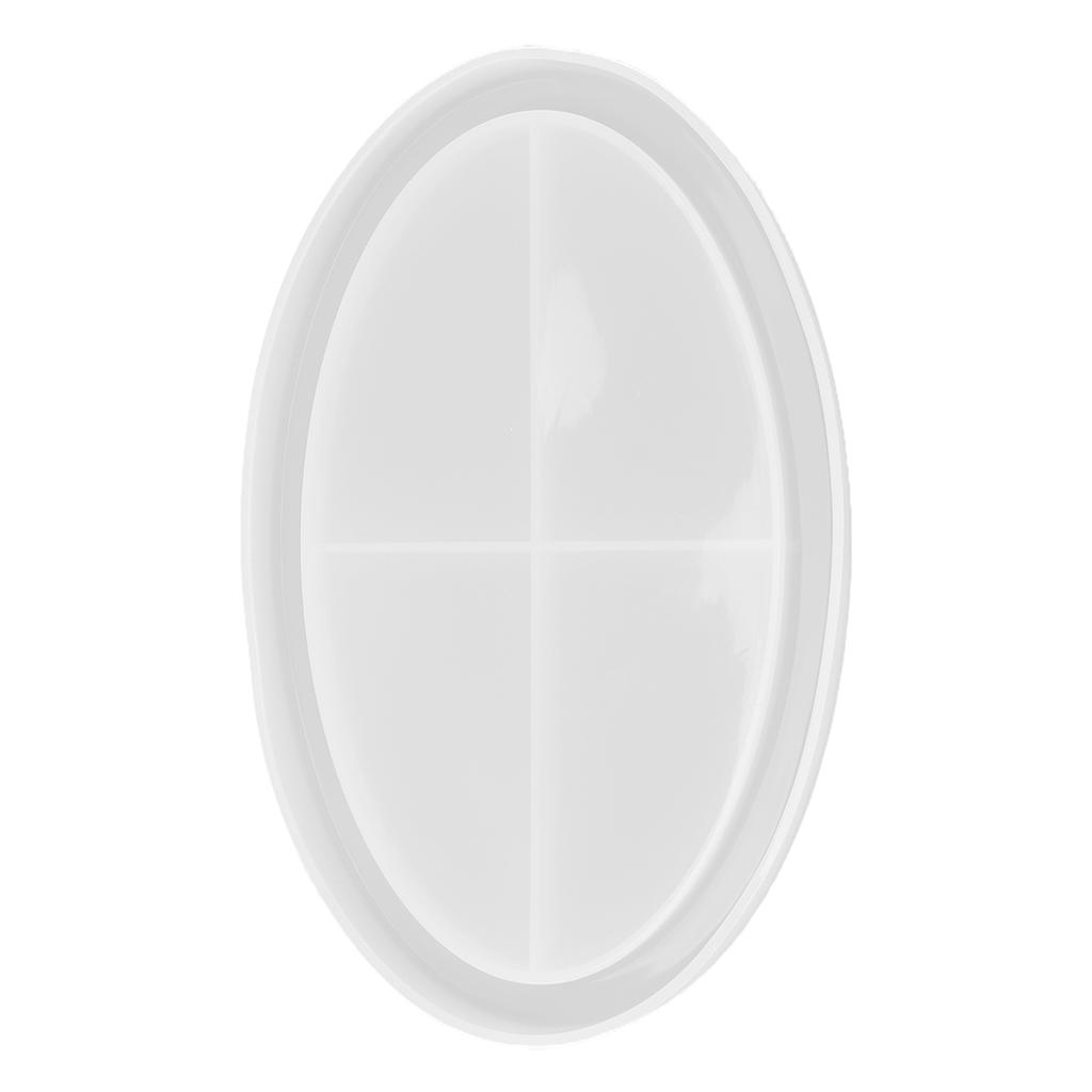 Oval Tray Mold Silicone Oval Jewelry DIY Tray Mold for Manicure Store Decoration Organization