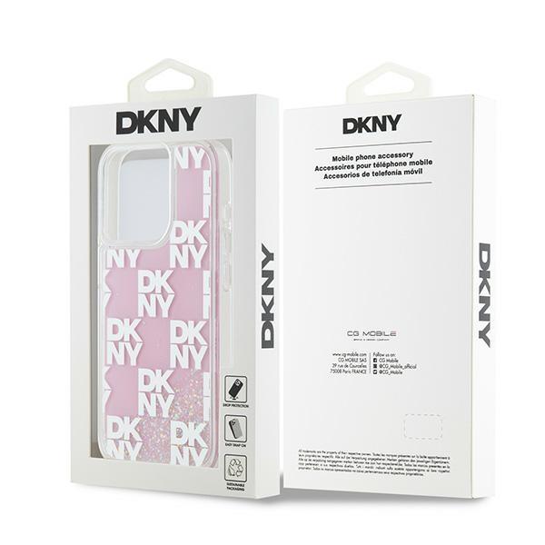 Dkny Dkhcp15Llcpepp Iphone 15 Pro6.1 Różowy/Pink Hardcase Liquid Glitter Multilogo