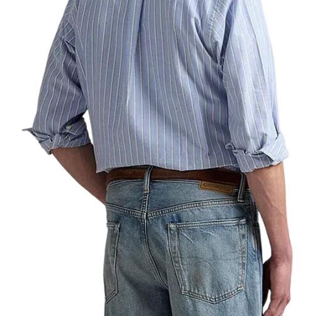 Polo Ralph Lauren Button Stripe Long Sleeve Shirt Men Shirts Blue 710971214-004