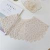 Beige Knitted Collar Fake Women's Fashion Clothing Accessories Solid Color Vintage Lace Collars Detachable Female Shirt Blouse