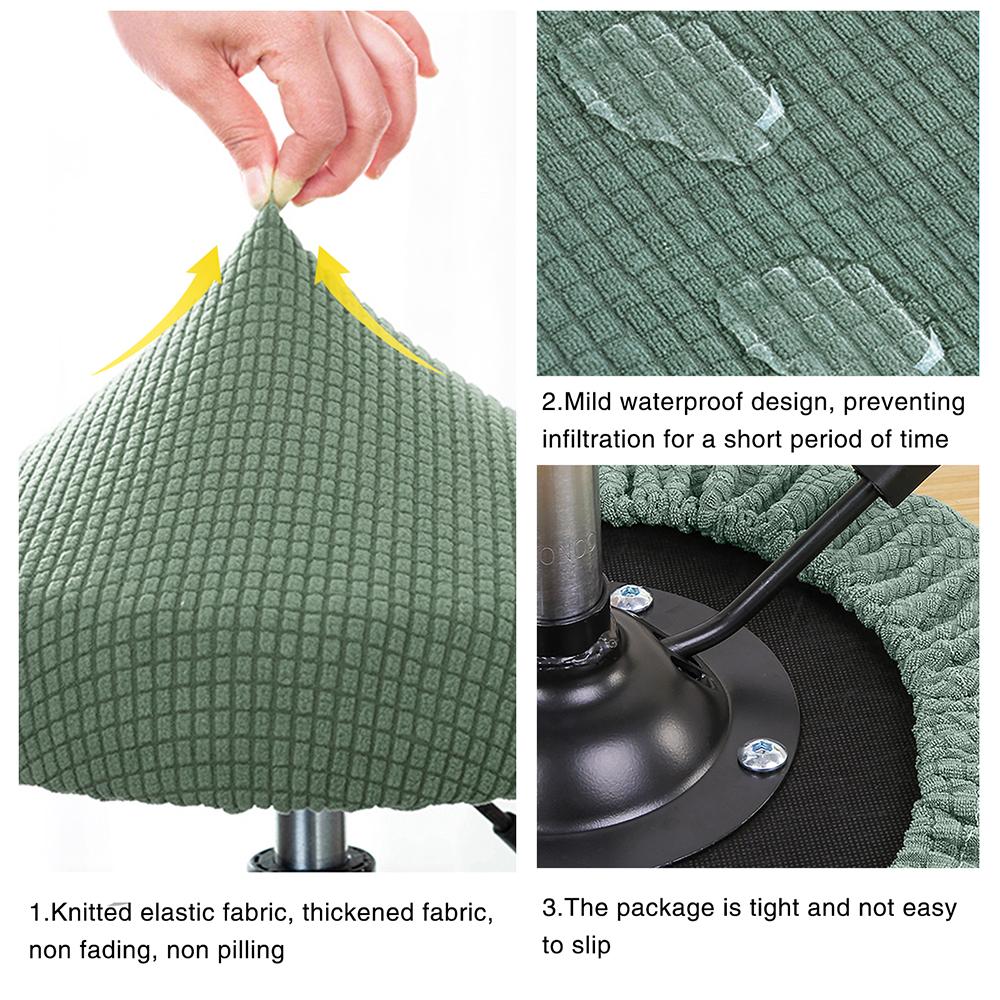 Thickened Elastic Round Stool Cover Washable Bar Chair Slipcover For Dining Room Seat Protection