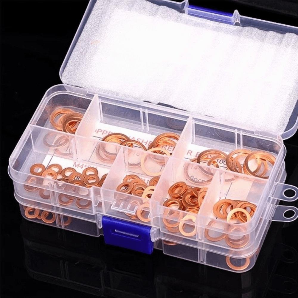 Медная шайба M5/M6/M8/M10/M12/M14 Плоское кольцо Уплотнительное кольцо Инструмент Уплотнительная прокладка Автоаксессуары