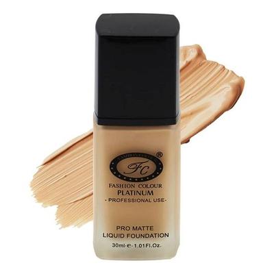 FASHION COLOUR Platinum Professional Use Pro Matte Liquid Foundation | Матовое покрытие | Легкое покрытие | Стойкое покрытие | 30 мл | Теплый бежевый