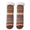 1 пара женских зимних носков из овечьей шерсти, носки для пола, в ретро этническом стиле, осень-зима