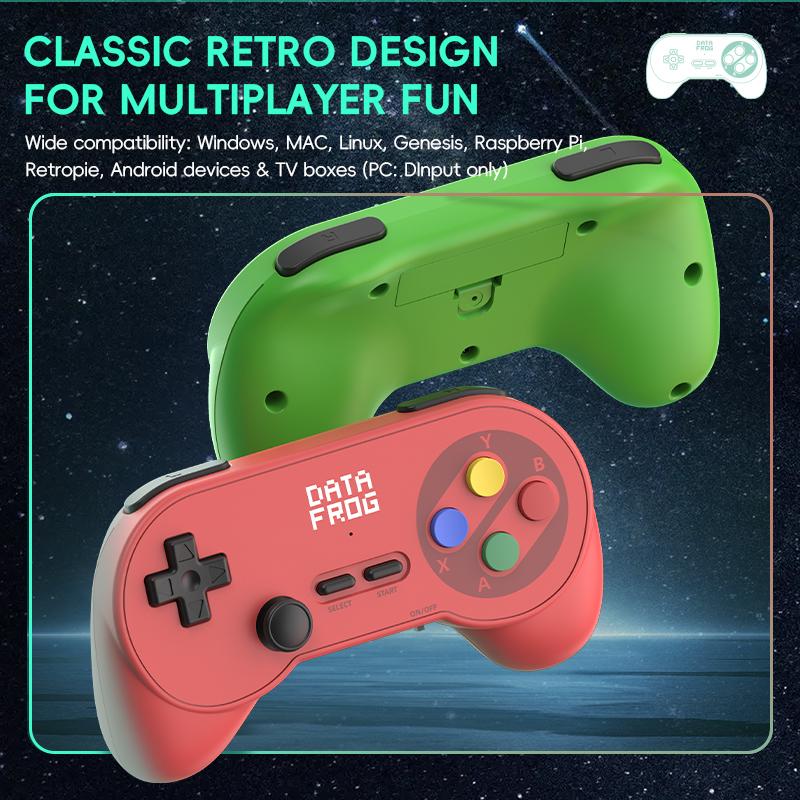 Data Frog PC07 Classic Style Wireless Game Controller Dual Receiver Retro Gamepad for PC DInput Android TV Arcade Gaming 1