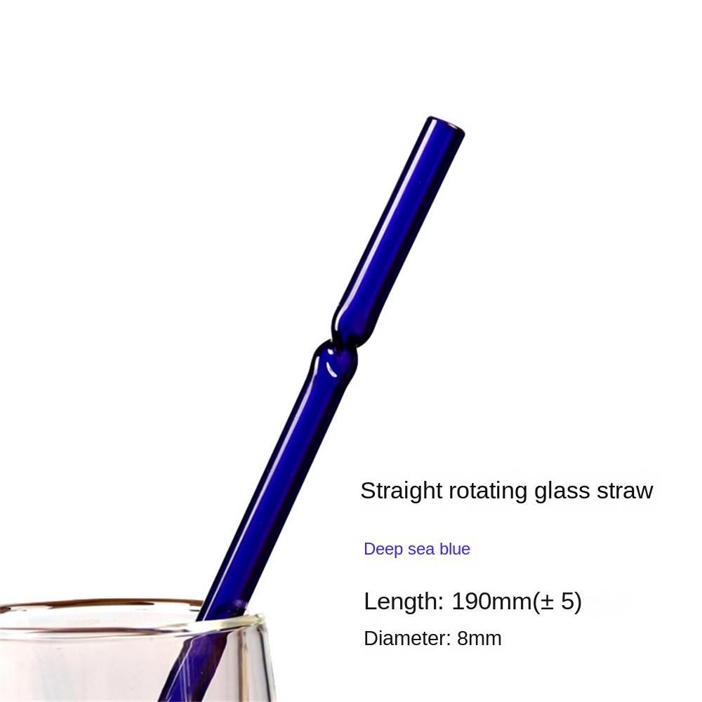 Соломинка с высоким содержанием боросиликатного стекла Прозрачный фруктовый сок Молоко Чай Напиток Аксессуары для напитков Стеклянная соломинка Стеклянная изогнутая палочка для размешивания