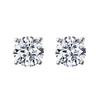 Diamond Lab Moissanite Earrings for Single Silicone Backing Box Women, Stone, SV925, Popular, Platinum, 0.5ct, Included, [Gift Set]