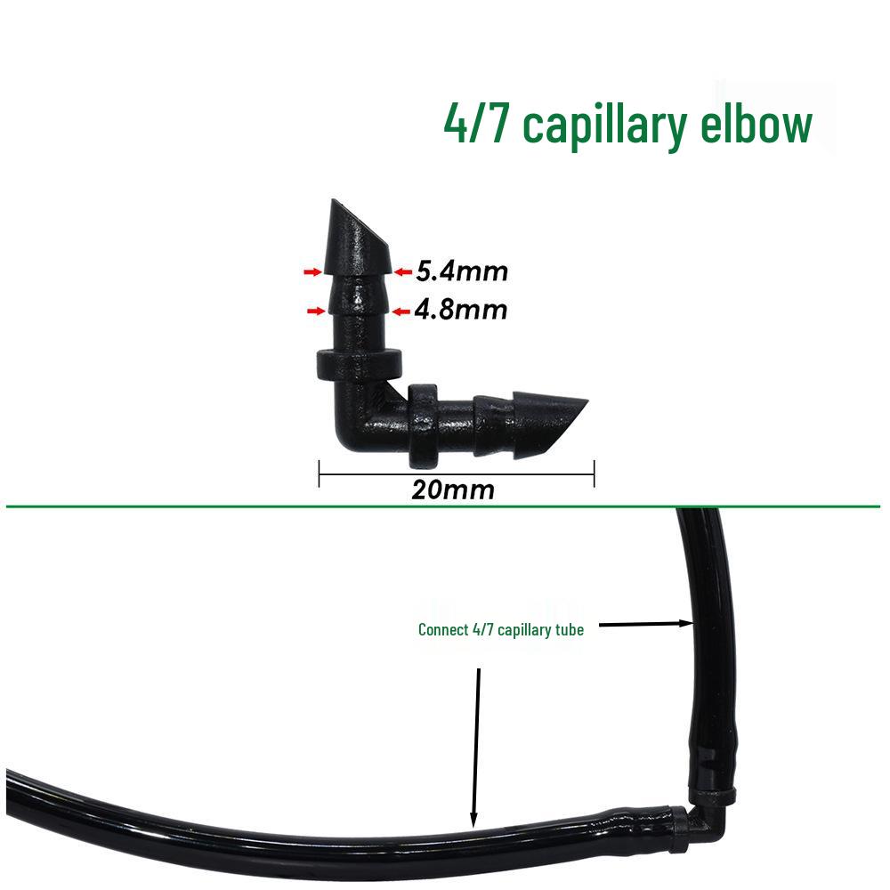Capillary Connector & Support for Drip Irrigation Sprinkler - PE Pipe PVC Double/Single Hook Emitter Plug Accessory