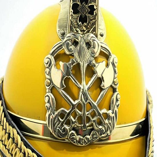 Дизайнерская латунь желтая отделка винтажный стиль пожарный шлем реплика носимый подарок
