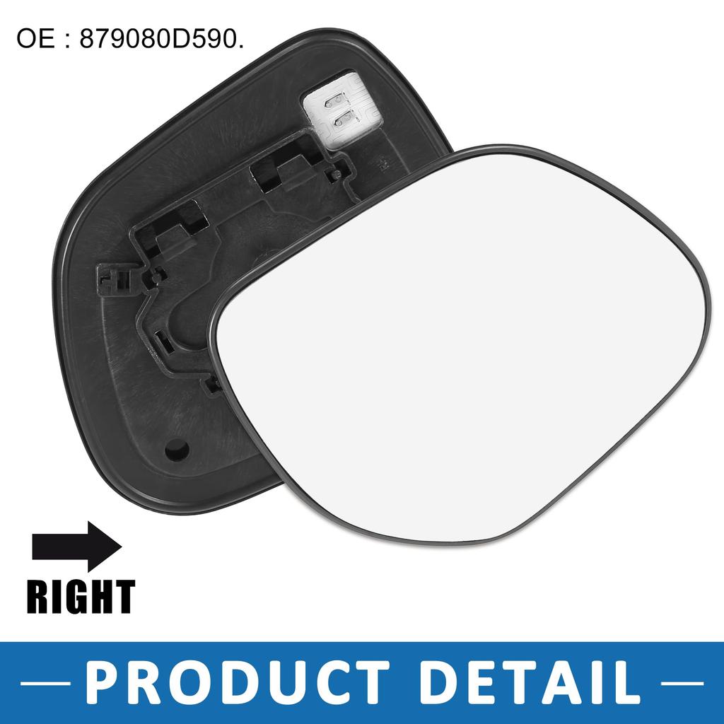 ABSOPRO Passenger Right Heated Mirror Glass Replacement 7632A366 for Mitsubishi Outlander 2007-2011