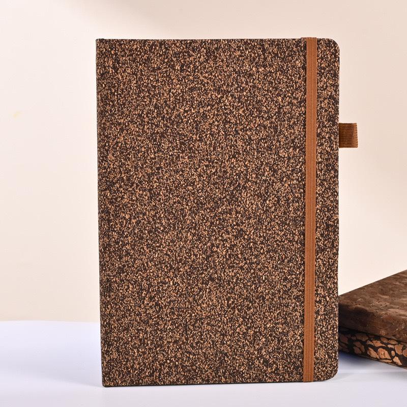 Eco Wood Spliced Faux Leather A5 Notebook 80G Thick Paper Office Journal
