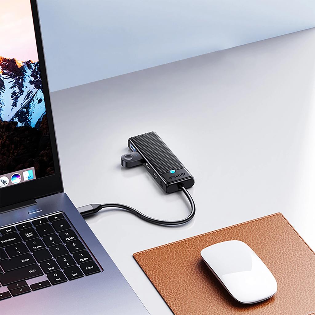 Orico Papw2Ac-C3 USB-C Hub Docking Station 2X USB-A 3.0 + 2X USB-C 3.0 - Black