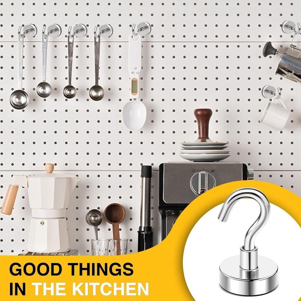 10PCS Powerful Magnetic Hooks Heavy Duty Key Hooks Durable Suction Storage Hooks Home Kitchen Bar