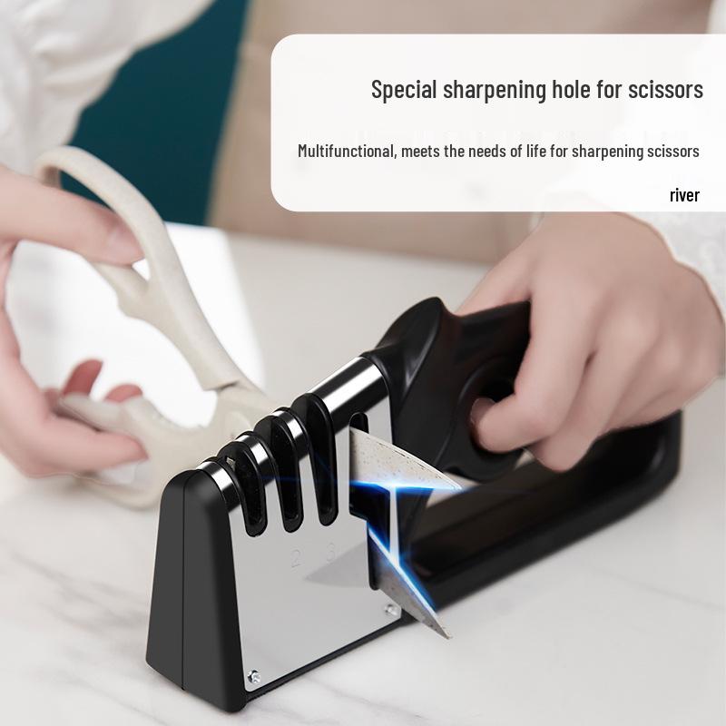 Точилка для ножей с фиксированным углом 4-в-1: Быстрый и Эффективный Кухонный Инструмент для Заточки