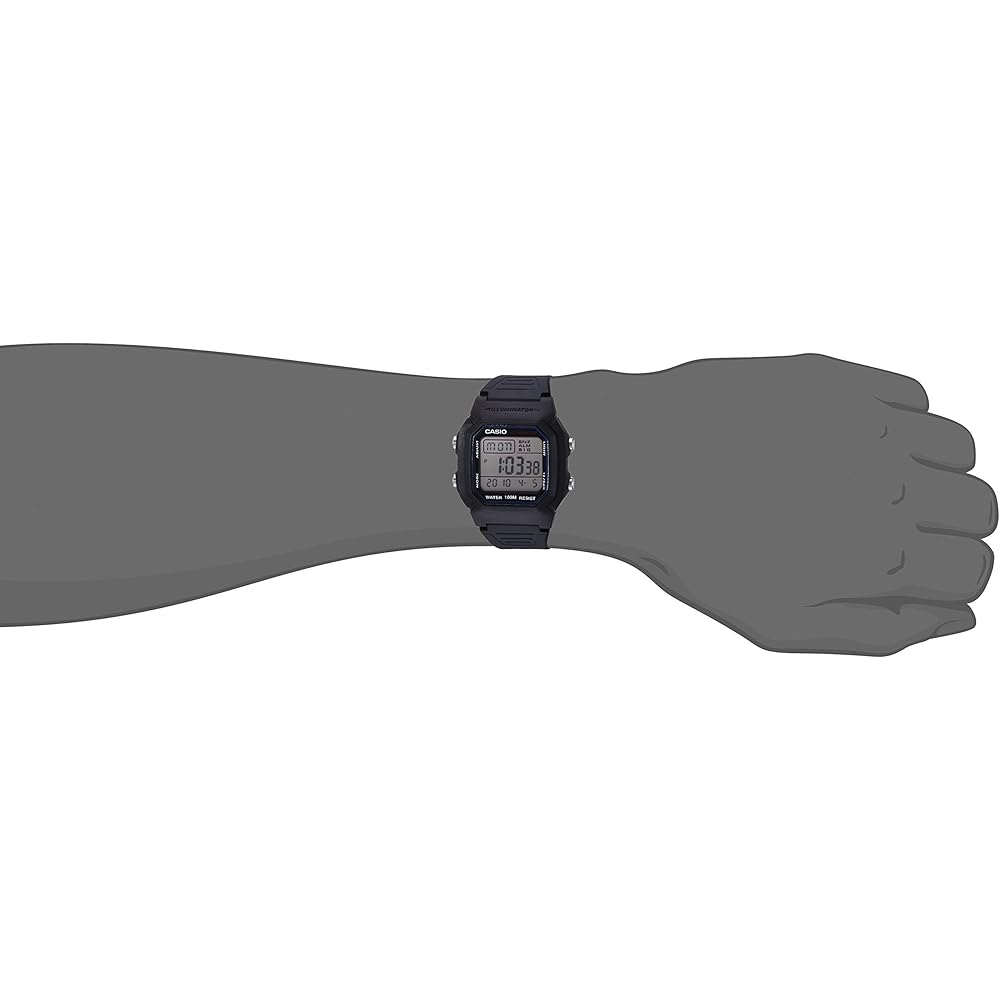 Casio W800H-1A Стандартные цифровые часы Черный полимерный ремешок Водонепроницаемость 100 м