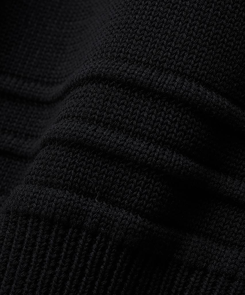 NOIRER FOR WOMAN Lux Cotton Classic Button-Up Sweater (Black)