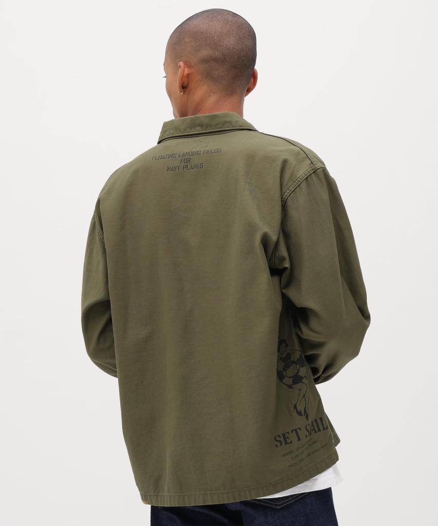 AVIREX AGED LOOK L/S UTILITY SHIRT M olive 783-6120006