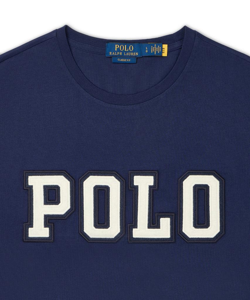 POLO RALPH LAUREN Классический крой Хлопковая футболка с логотипом - Темно-синий
