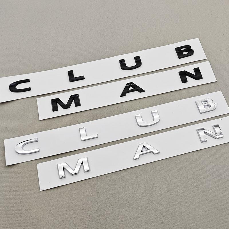 3D ABS Car Letters Logo CLUBMAN Emblem Rear Trunk Badge Decals For BMW MINI COOPER S D JCW Sticker Accessories xs9
