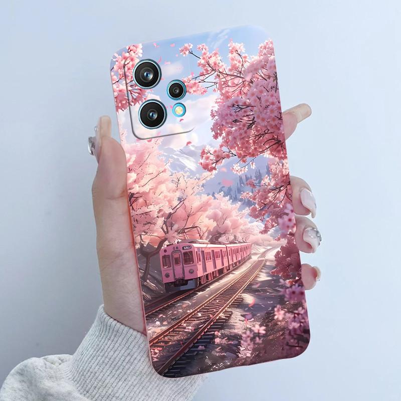 Чехол для телефона Realme 9 Pro Plus RMX3392 RMX3393 Дизайн 'Цветочная Девочка' Мягкий Силикон ТПУ Задняя Панель Для Realme9 4G RMX3521 Чехлы