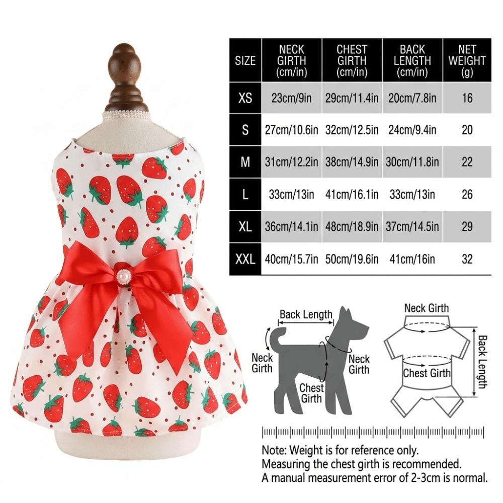 Thin Pet Skirt Lightweight Cat Apparel Skin-friendly Dog Dress Daily Wear