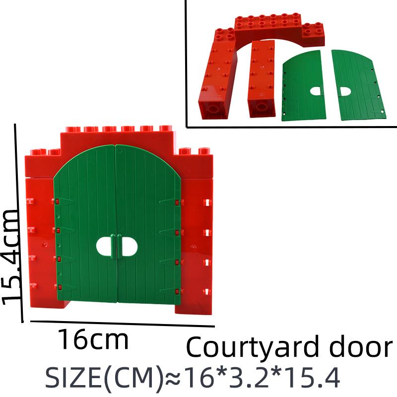 Большие Строительные Блоки Дом Аксессуары Части Крыша Окно Стена Строительство Собирать Кирпичи Образовательные Игрушки Для Детей Подарок