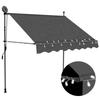 VidaXL Manual Retractable Awning with LED 150 Cm Anthracite