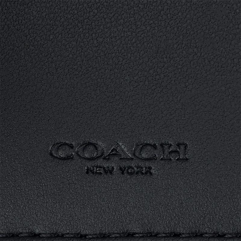 Coach Кошелек-портмоне из покрытого холста, маленький, мужской, черный