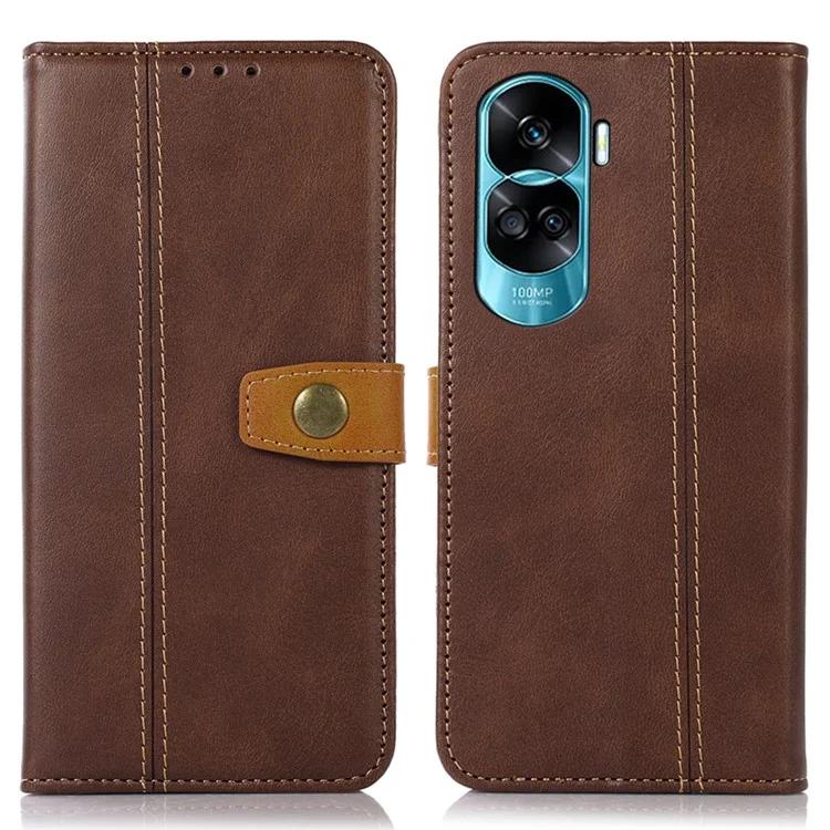 Для Honor 90 Lite 5G / X50i противоударный чехол из телячьей кожи с текстурой подставка-кошелек чехол для мобильного телефона